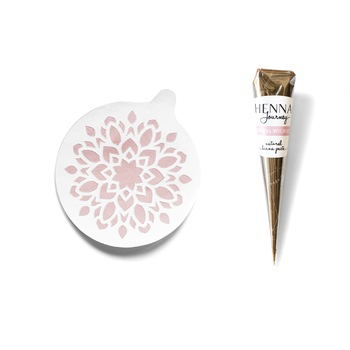 Kit Henna Journey tatuaje temporare cu henna naturala 1 sablon Kit Henna Journey tatuaje temporare cu henna naturala 1 sablon