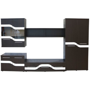 Biblioteca Sigma Wenge/MDF Alb, 330 x 203 x 49 cm Biblioteca Sigma Wenge/MDF Alb, 330 x 203 x 49 cm