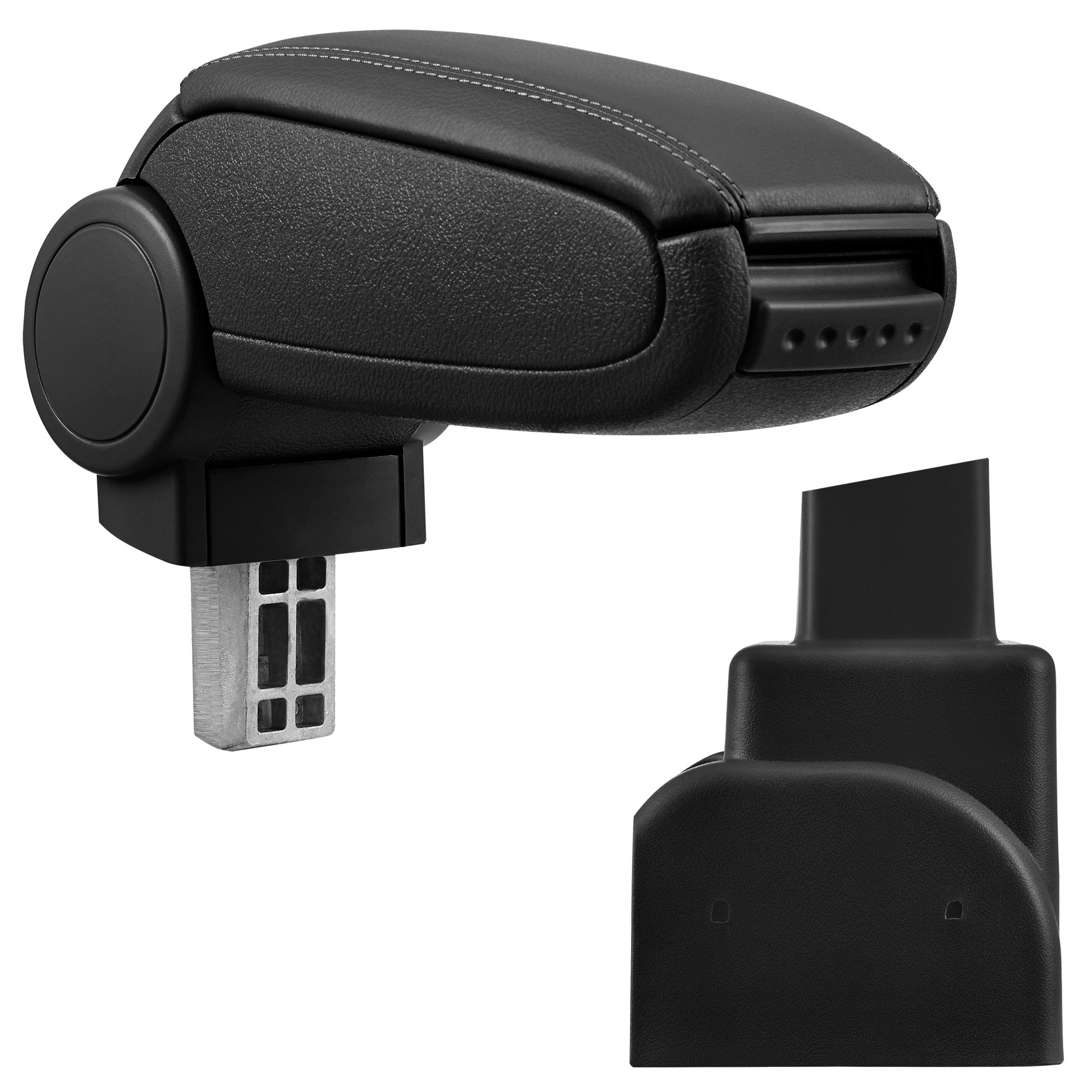 Cotiera auto, pro.tec, pentru Opel Zafira A, imitatie piele, negru - cu compartiment pentru depozitare