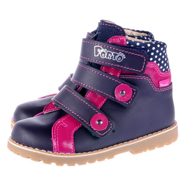 Ghete ortopedice din piele pentru fetite MRUGALA PORTO 5100-1, Multicolor