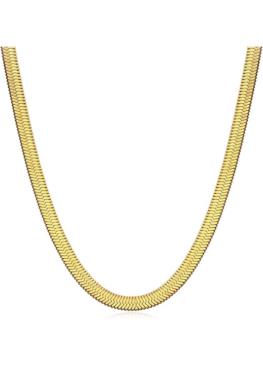Női arany nyaklánc, 14K aranyozott, finom halszálka lánc, 45-60 cm