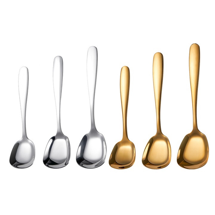 6 lingurite de cafea, lingurite din otel inoxidabil, pentru cafea, supa de zahar, inghetata, desert, tort, consumabile