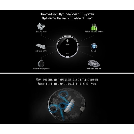 Robot Aspirator ILIFE Super Slim A6/X623 Cu Functie De Mop Si Cu 5 Moduri De Lucru