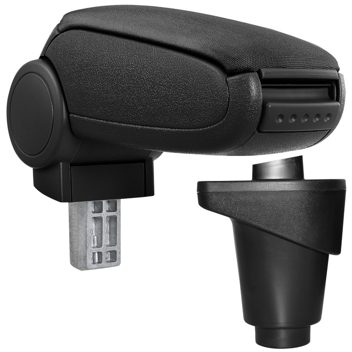 Cotiera auto, pro.tec, pentru Fiat 500L, tesatura, negru - cu compartiment pentru depozitare