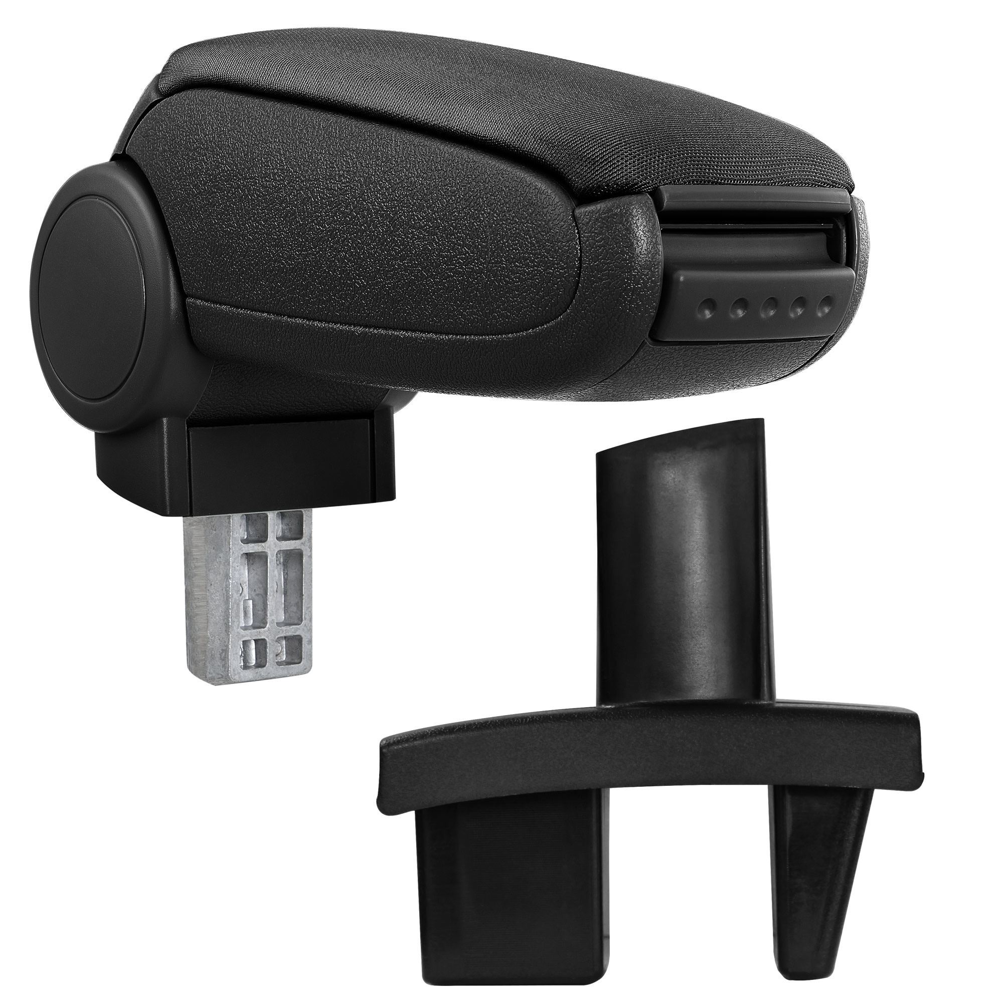 Cotiera auto, pro.tec, pentru Peugeot 307, tesatura, negru - cu compartiment pentru depozitare