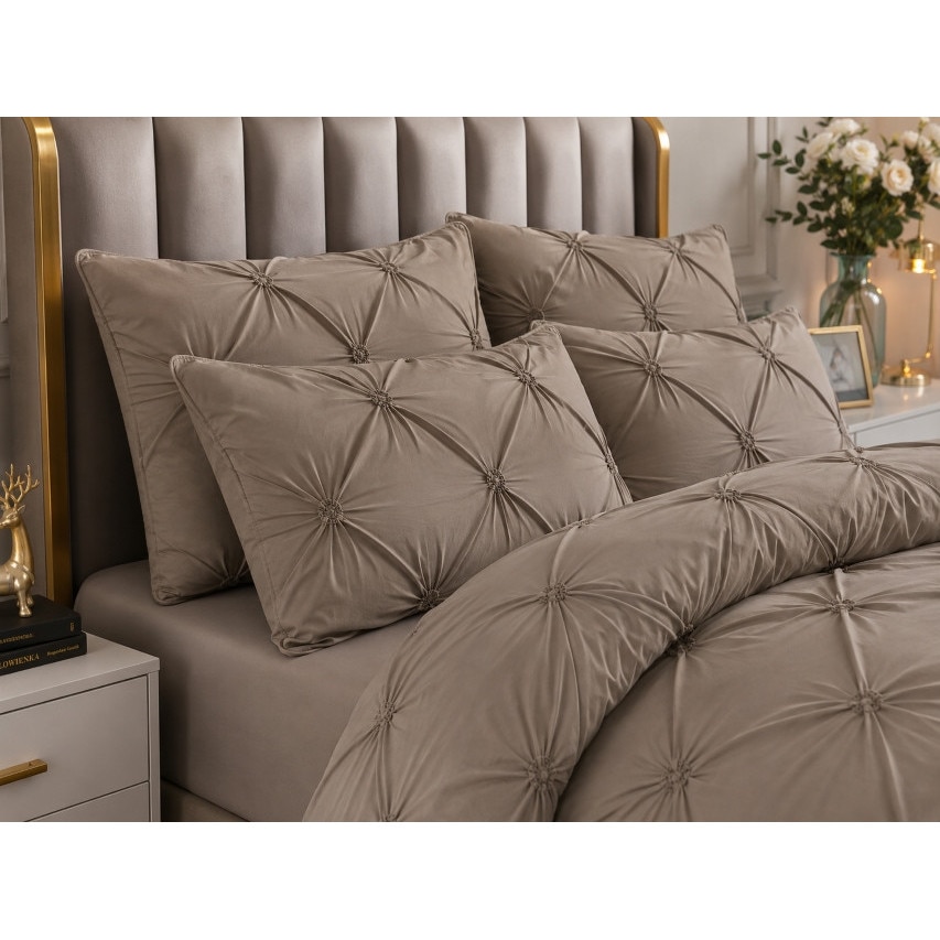 Lenjerie de pat dublu, Cearsaf fara Elastic, Jojo Home, Finet, 2 ...