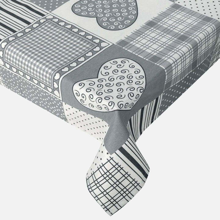 Textil Asztalterítő Szívekkel 180x140cm
