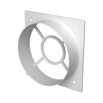 Placa perete cu flansa, 113x113 mm, Ø100 mm Placa perete cu flansa, 113x113 mm, Ø100 mm