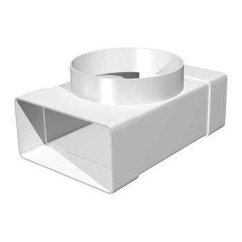 Teu rectangular/circular, 60x204/Ø100 mm Teu rectangular/circular, 60x204/Ø100 mm