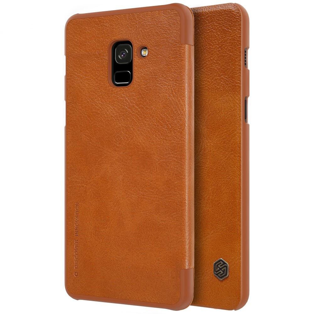 Husa Book Nillkin Qin pentru Samsung Galaxy A8 Plus (2018), maro