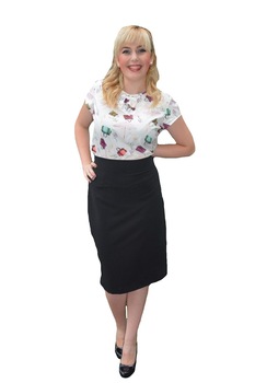 Usta clasica de vara, realizata din stofa subtire, masura mare, D&J Exclusive,, Negru Usta clasica de vara, realizata din stofa subtire, masura mare, D&J Exclusive,, Negru