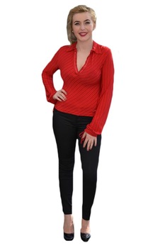 Camasa cu maneca lunga si dungi, D&J Exclusive, Rosu, 38 Camasa cu maneca lunga si dungi, D&J Exclusive, Rosu, 38