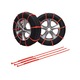 Set 10 Coliere Ajutatoare Zapada, tip Lanturi Auto Antiderapante, Pentru Roti 14-22R