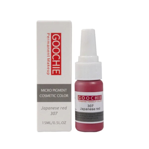 Pigment tatuaj cosmetic Goochie, 307 Japanese Red, 15ml
