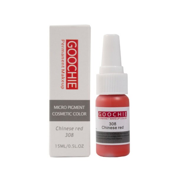 Pigment tatuaj cosmetic Goochie, 308 Chinese Red, 15ml
