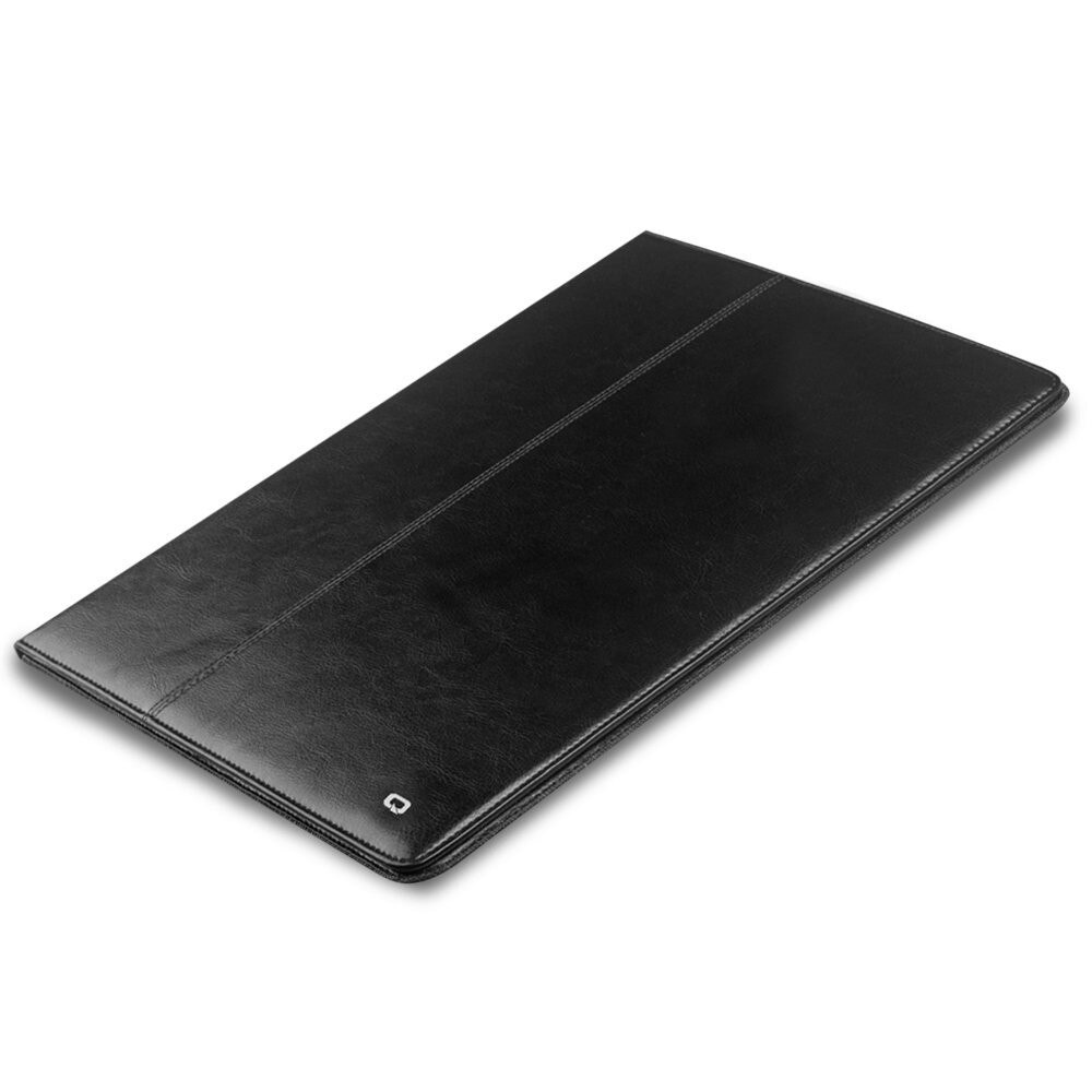 Husa piele naturala cu rama completa, stand + suport mana, smart cover iPad Pro 10.5 / iPad Air 3 (2019) - Qialino, culoare Negru