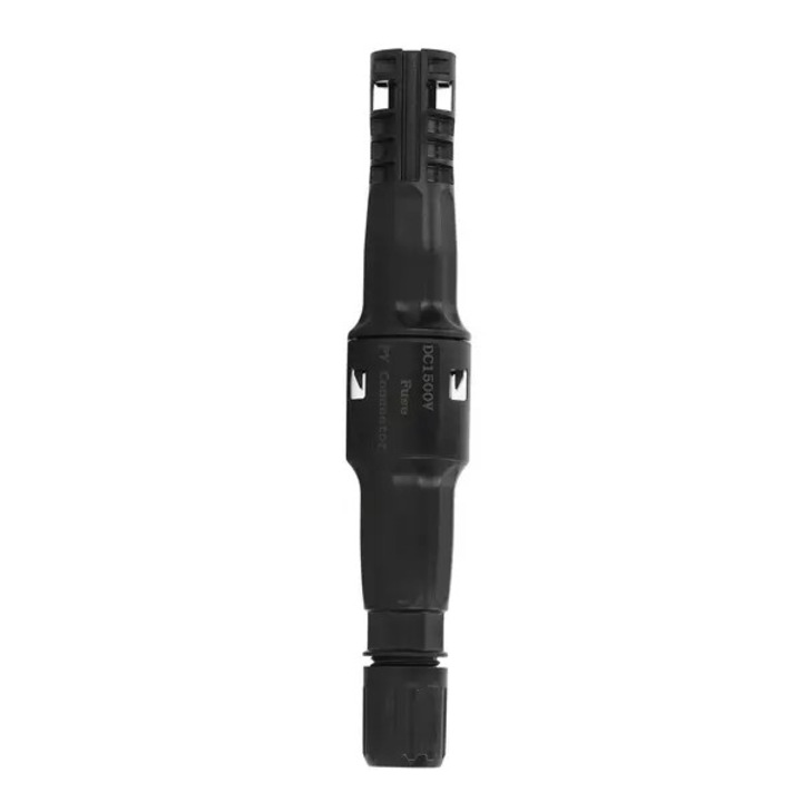 Siguranta fotovoltaica CJ-FQ-K0384-260505-1211, 1500 VDC 15 A, carcasa PPO ignifug IP68, miez cupru cositorit, pin 4.0 mm, negru