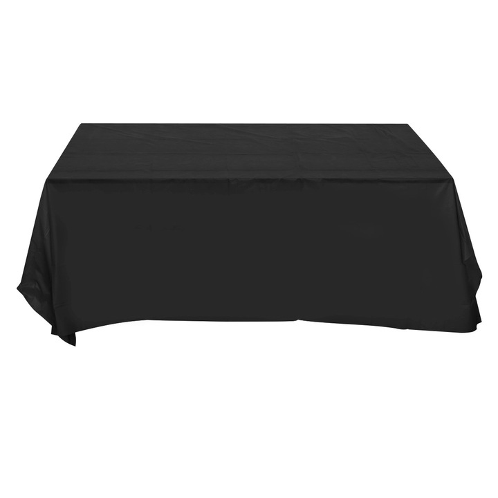 YANYXR BCS3236538 asztalterítő, vízálló PE, eldobható, fekete, 137 x 183 cm