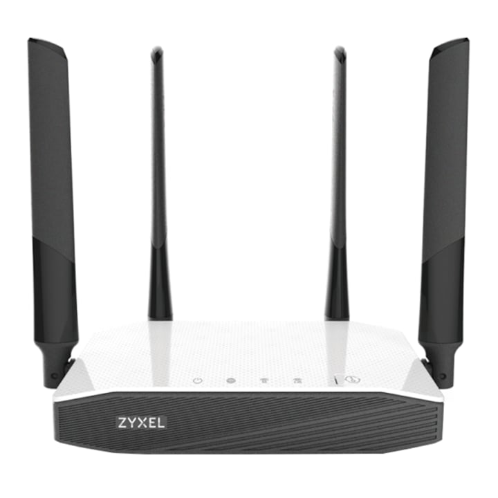 ZYXEL Wireless Router Dual-Band AC1200 1xWAN(100Mbps) + 4xLAN(100Mbps), NBG6604-EU0101F