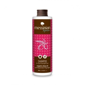 Sampon pentru par vopsit si deteriorat cu rodie si struguri, 300 ml, ingredienta organice, Messinian Spa Sampon pentru par vopsit si deteriorat cu rodie si struguri, 300 ml, ingredienta organice, Messinian Spa
