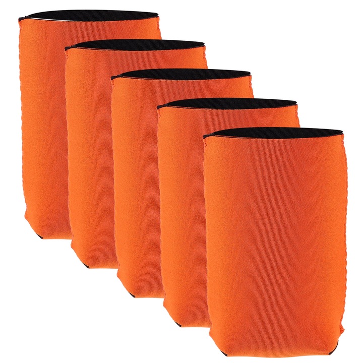 Suport izolat pentru doze YANYXR BCS3237508, neopren, portocaliu, set 5 buc, 13.7 x 9.2 x 0.6 cm