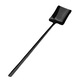 Lingurite pentru cafea YANYXR BCS3239305, set 6 buc., inox 304, cap patrat, negru, 17.6 x 2.6 x 1 cm