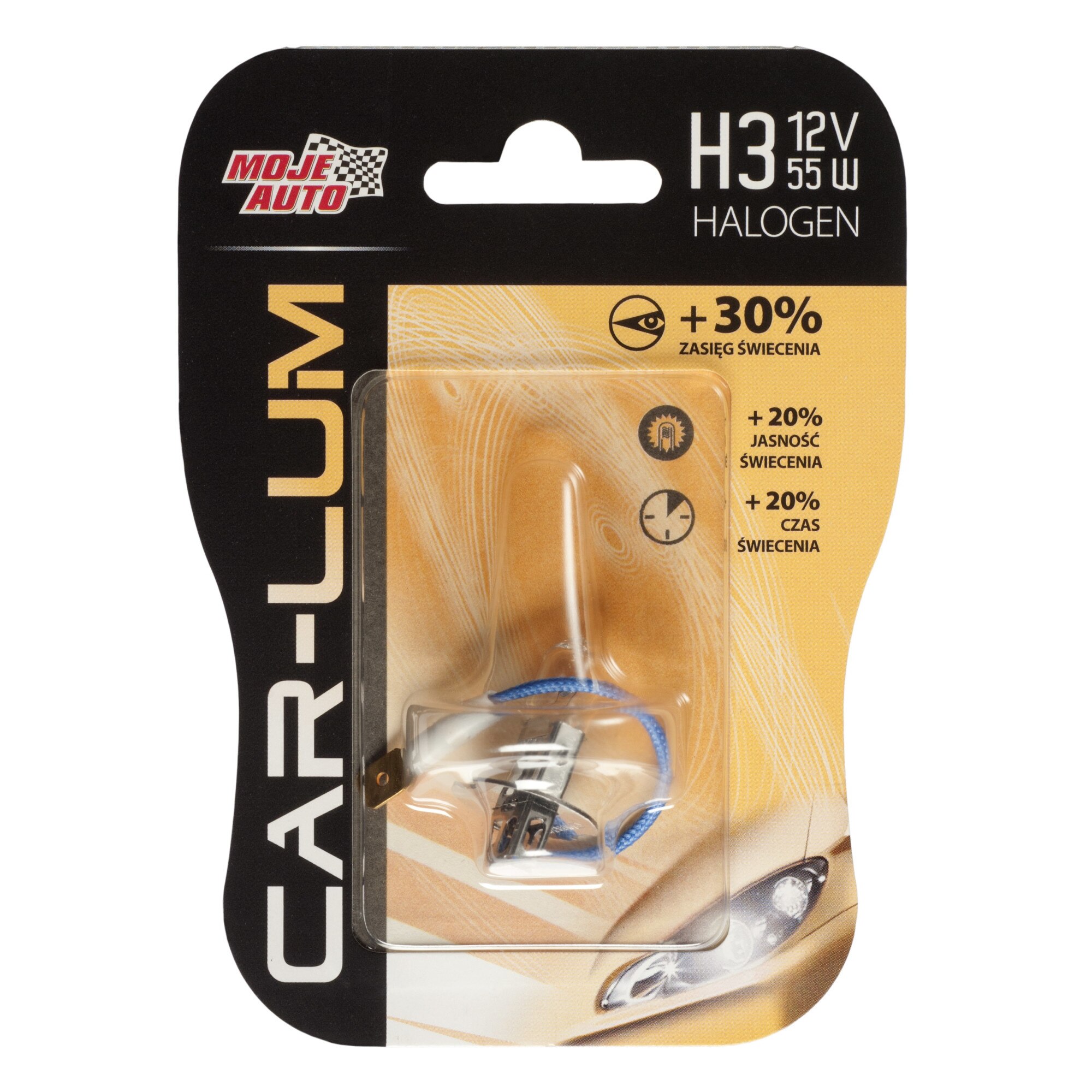 Bec halogen H3 12V 55W Car-Lum +30