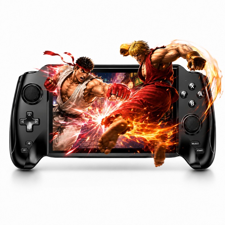 Consola Retro Portabila METISTA® X20, Ecran IPS 7 inch, Pana la 10.000 Jocuri, Memorie 32GB, 8 Simulatoare, Baterie 4500mAh, Dual Joystick, Functii Multimedia, Redare Video, Muzica, E-book, Imagini, AV TV, Negru