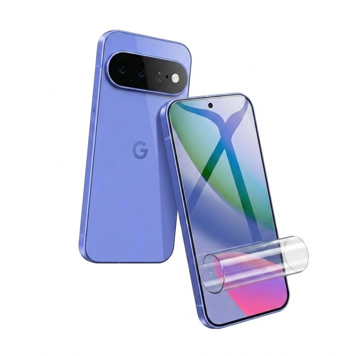 Fólia Szilikon Képernyőre Google Pixel 11 Pro XL-hez, Regenerálódó Szilikon Hidrogél, Rugalmas Hidro-Kristály, Teljes Védelem, Full Glue, Könnyű Telepítés, Komplett Telepítőkészlet