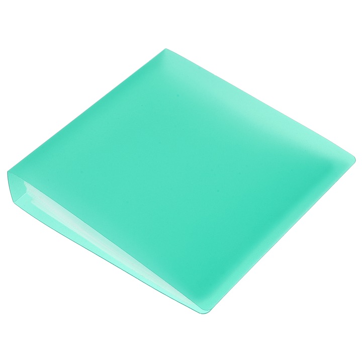 YANYXR CD/DVD rendszerező BCS3244543, PP anyagból, patentos záródással, zöld, 14 x 14 x 3 cm (összecsukva) / 33 x 14 x 1 cm (kihajtva)