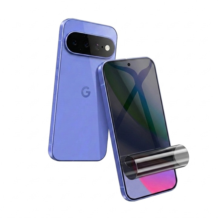 Adatvédelmi Szilikon Képernyőfólia Google Pixel 11 Pro XL-hez, Szilikon Hidrogél, Rugalmas Hidro-Kristály, Teljes Védelem, Full Glue, Könnyű Telepítés, Komplett Telepítőkészlet