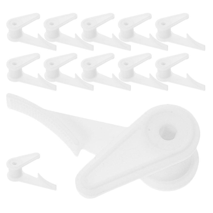 Cleme de fixare pentru abajur plafon FG123K0225-260806-893, din PP, alb, set 12 buc, 5 x 1.5 x 1.5 cm
