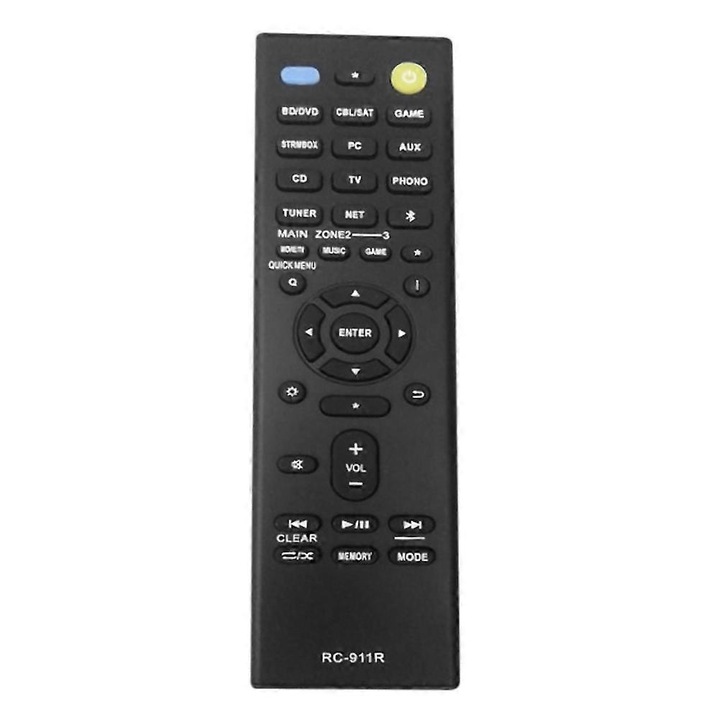 Telecomanda universala RC-911R FG123K0225-260806-415, compatibila cu Onkyo TX-NR656/TX-NR575E/TX-NR578/TX-DS787/TX-NR777/TX-RZ810, IR, 433 MHz, negru