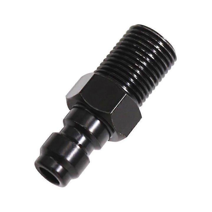 Adaptor rapid pneumatic FG123K0225-260806-1453, filet 1/8'' NPT male, coada 8 mm, negru
