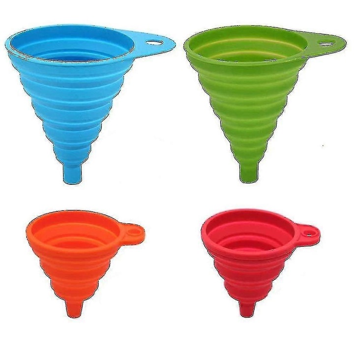 Palnie pliabila din silicon, set 4 buc., multicolor