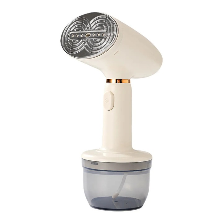 Aparat de calcat cu abur portabil K0345-0807-KFCJ-xw2688, 2-in-1 (calcare plata si pe umeras), 1000W, 22 g/min, incalzire 30 s, rezervor 260 ml, bej
