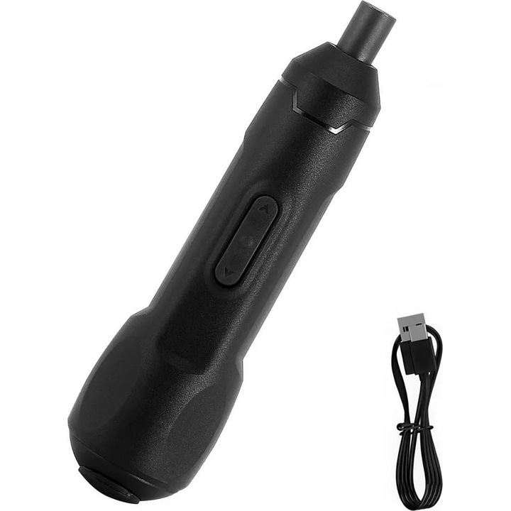 Електрическа отвертка TDSC36.1-5 (K0345-0807-KFCJ-xw3305), 3.6V, 800 mAh, зареждане Type-C, 220 об/мин, макс. въртящ момент 8 N·m, черна, 34×138 мм