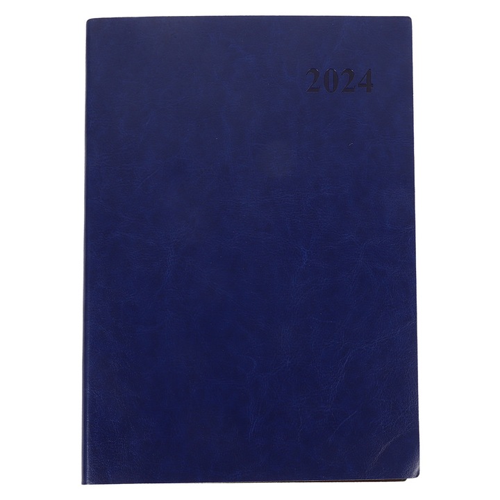 Planner anual YANYXR 2024 BCS2914879, coperta din piele artificiala, albastru, 21.2 x 14.2 x 2.1 cm