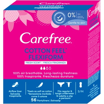 Absorbante zilnice Carefree Panty Liners Flexiform 56'S Absorbante zilnice Carefree Panty Liners Flexiform 56'S