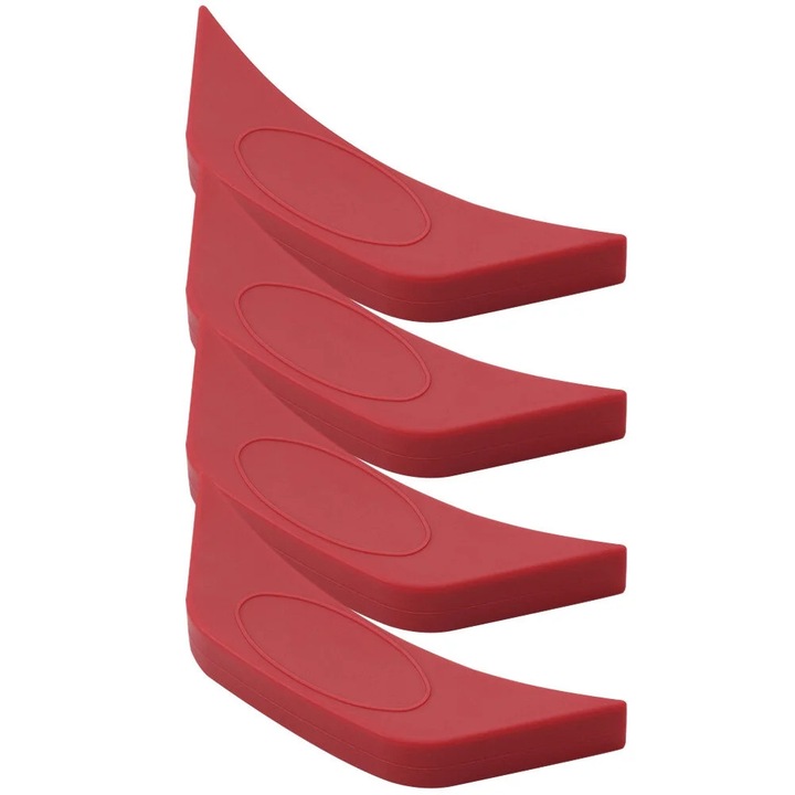 YANYXR BCS2917425 serpenyőnyél védő, hőálló és csúszásmentes szilikon, piros, 4 db-os szett, 14 x 5 x 2 cm