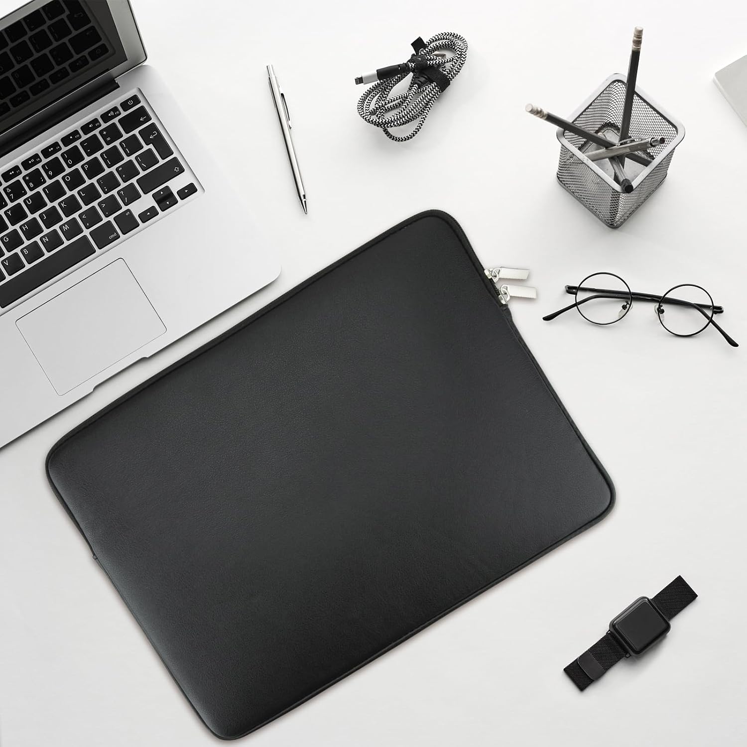 Carcasa Laptop 11 Inch, Protectie Impermeabila PU Piele, Subtire