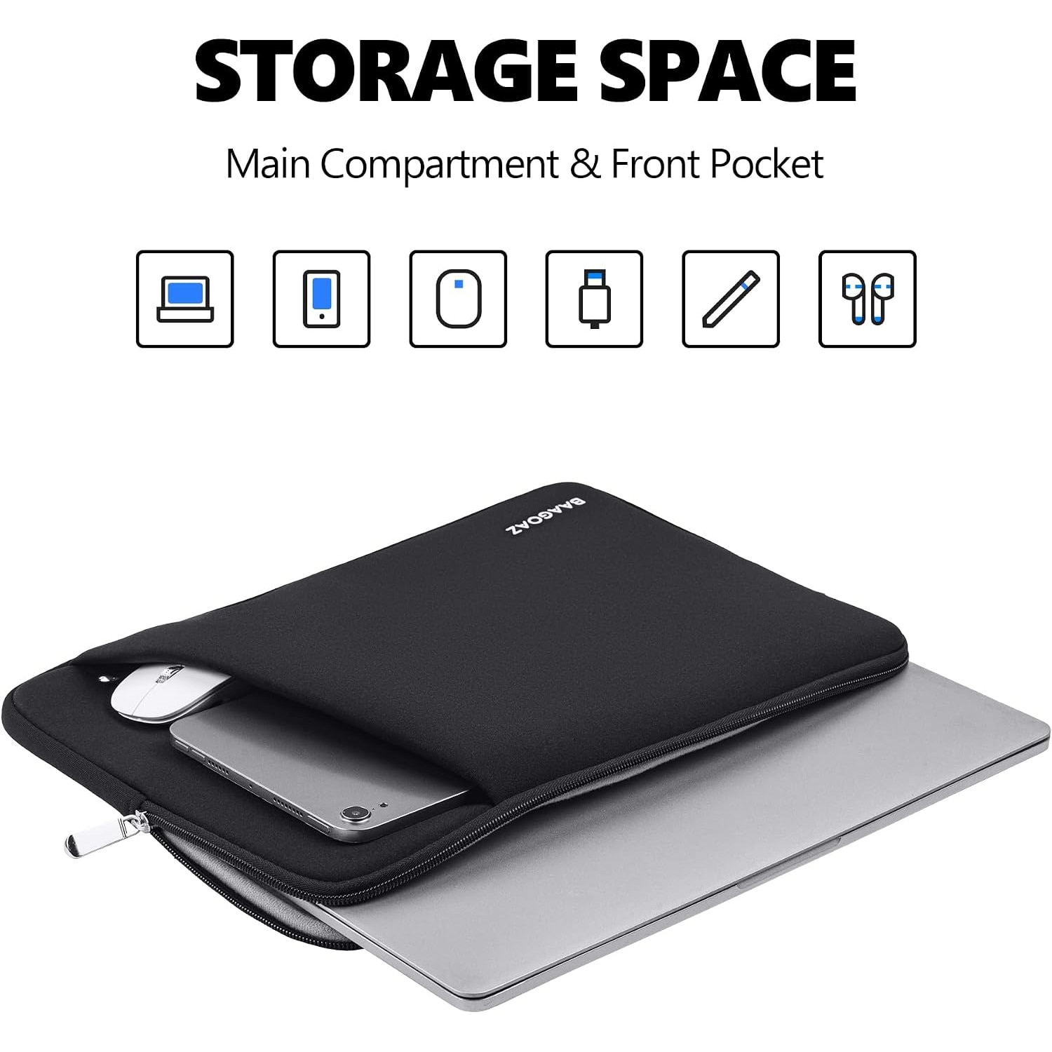 Husa Laptop 14 Inch, Negru, Protectie Premium
