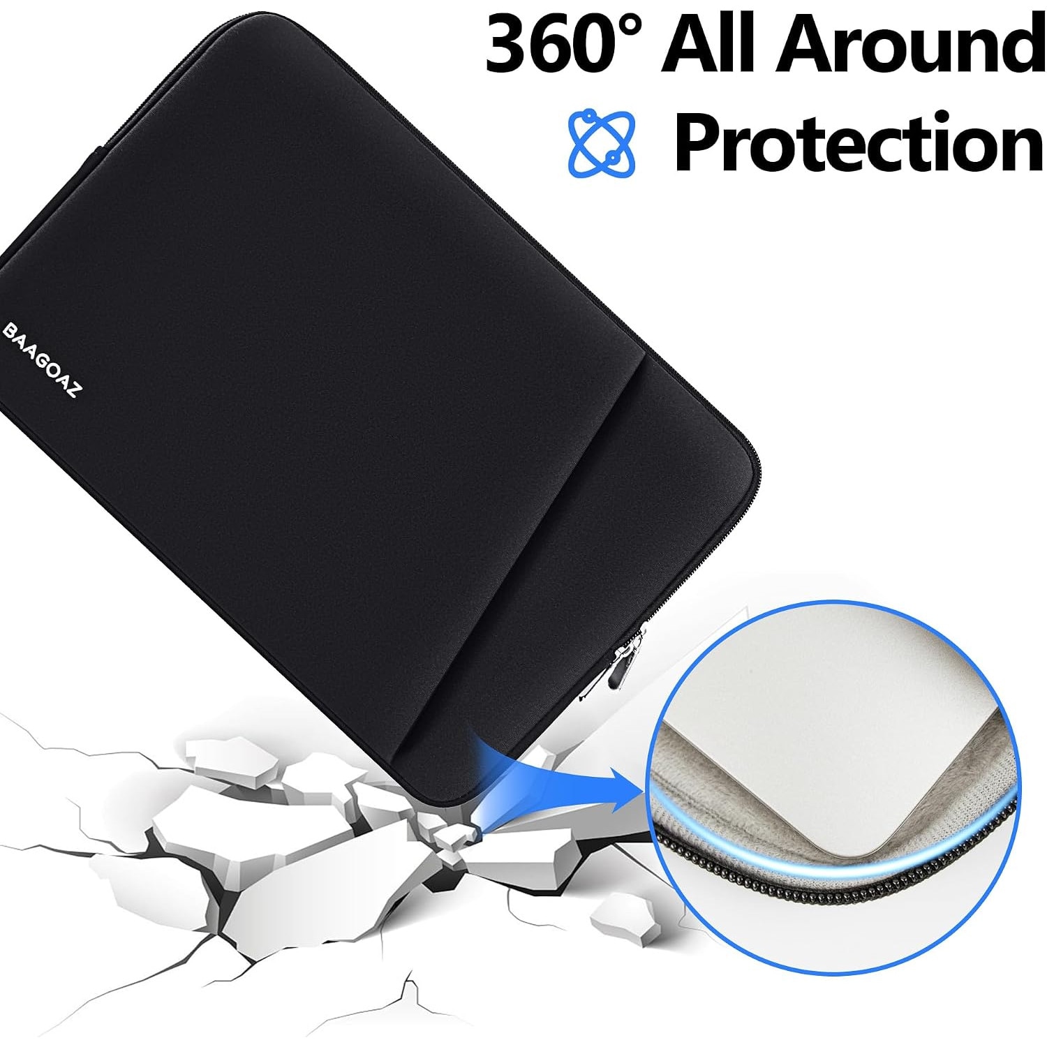 Husa Laptop 14 Inch, Negru, Protectie Premium