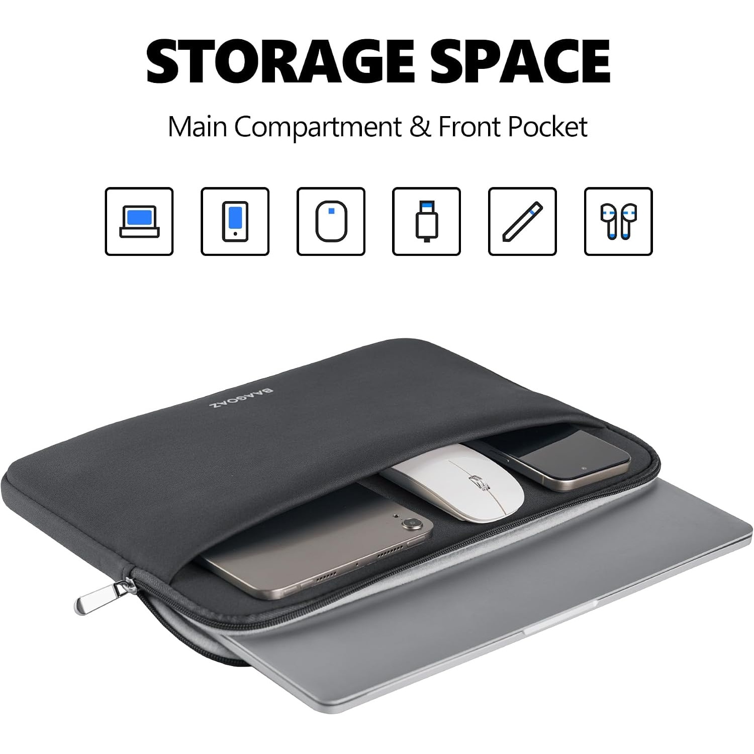 Husa Laptop 14 Inch, Protectie Premium, Gri