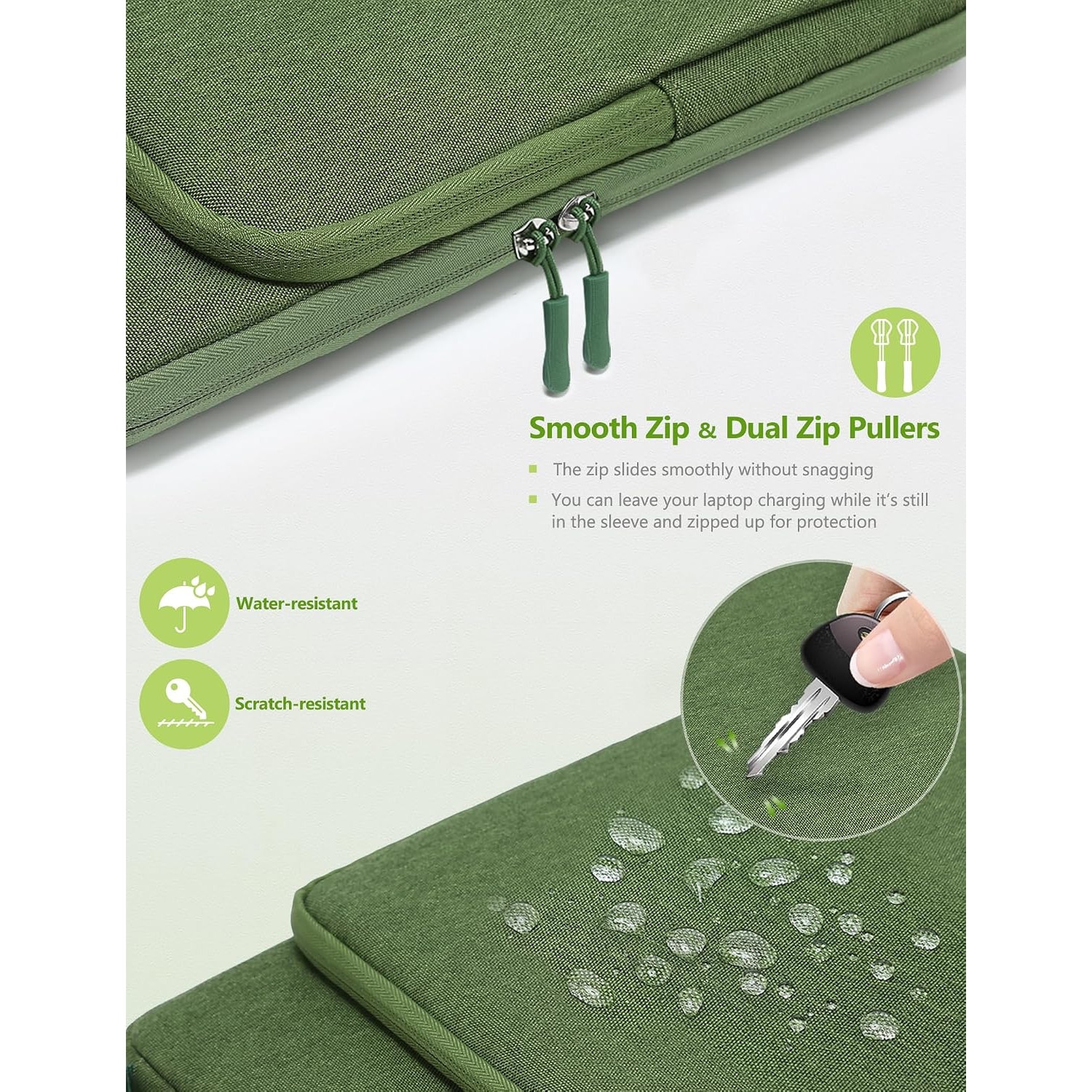 Husa Laptop 13 Inch Verde Iarba - Protectie Avansata si Design Minimalist