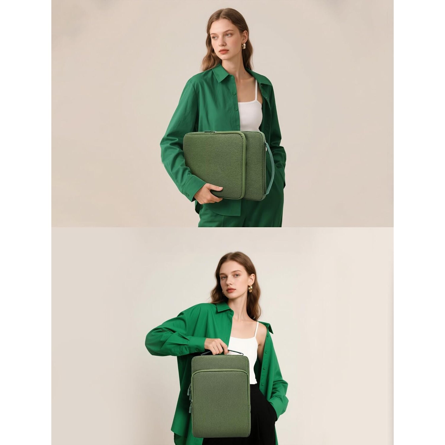 Husa Laptop 13 Inch Verde Iarba - Protectie Avansata si Design Minimalist