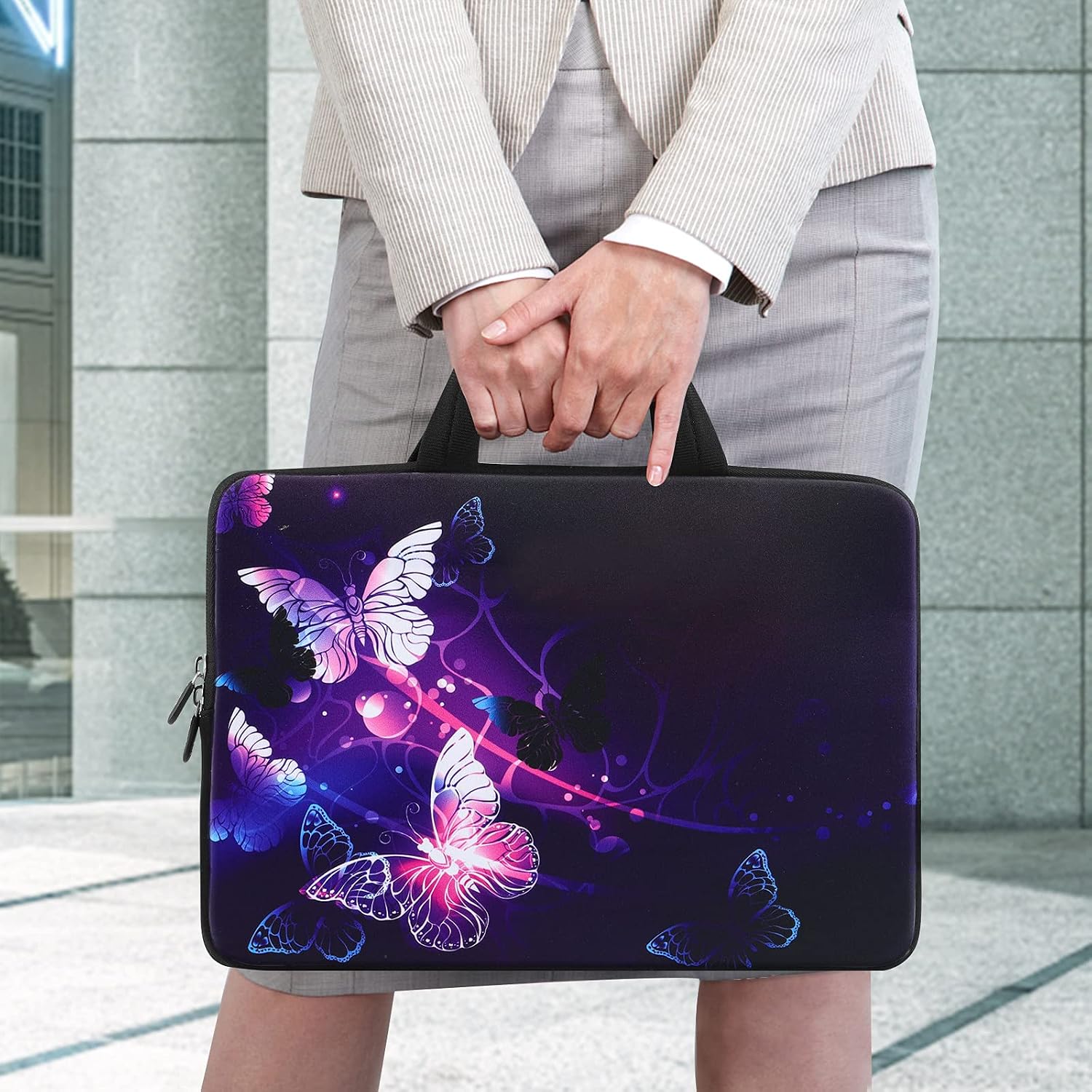 Husa Laptop 11.6-12 Inch, Geanta Neopren Portabila cu Maner