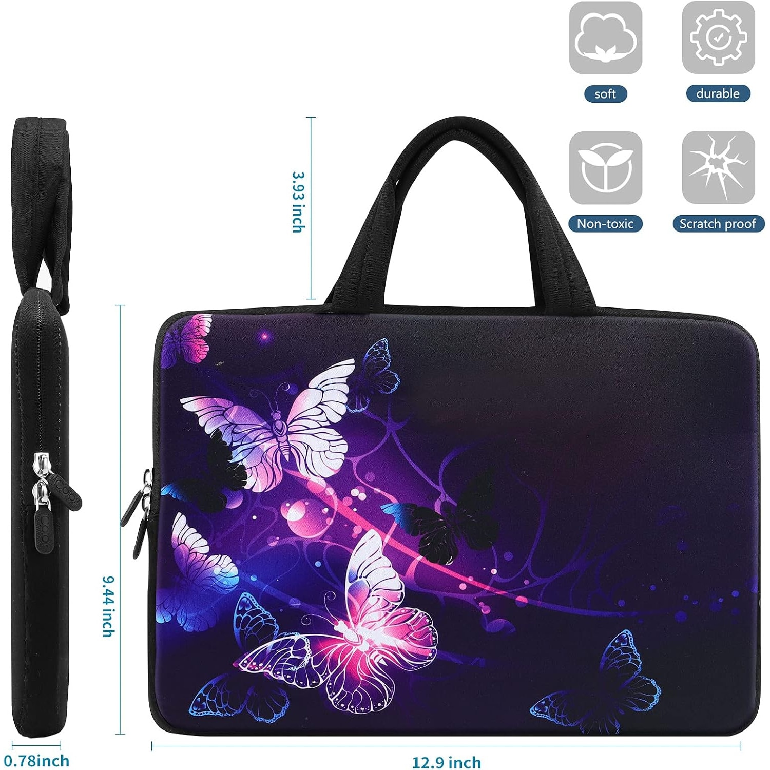 Husa Laptop 11.6-12 Inch, Geanta Neopren Portabila cu Maner