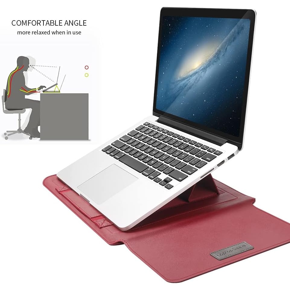 Curea Laptop 11-12 Inch Piele PU Maro cu Suport