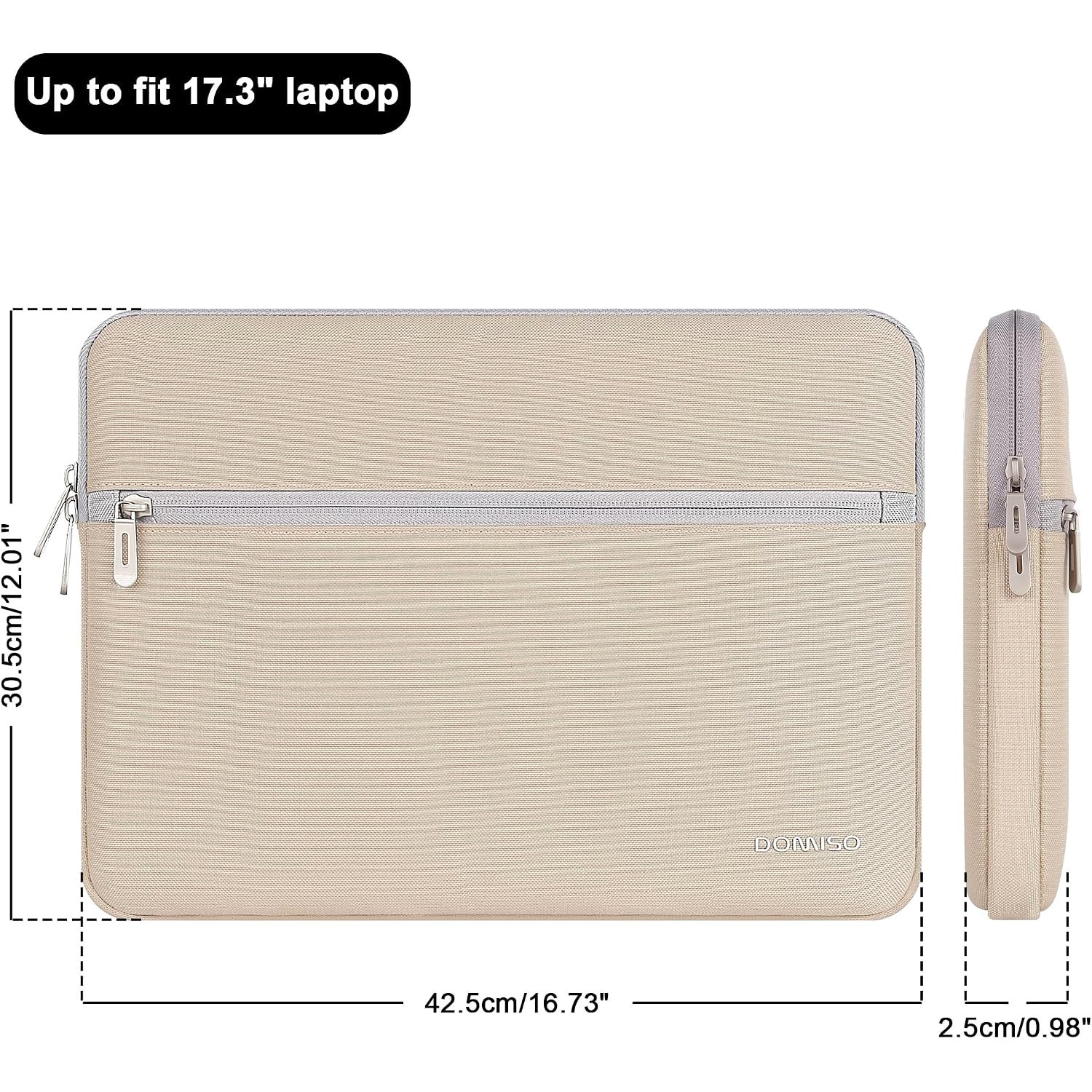 Husa Laptop DOMISO 17.3 inch, Protectie Impermeabila, Bej
